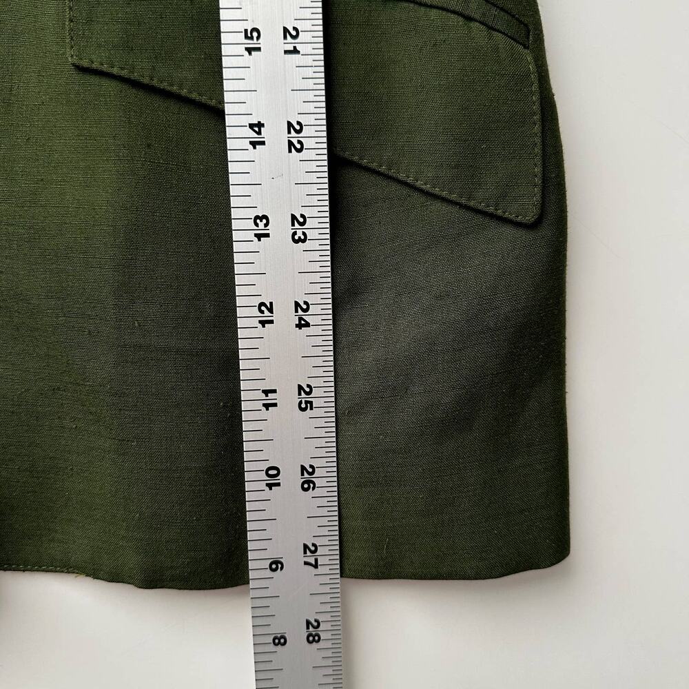 Don Algodon Vintage 90s‎ Madrid Spain Cotton Blazer Olive women 38 - Picture 6 of 7